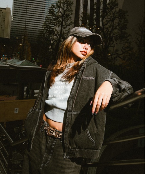 centimeter(センチメーター)の「CMT ruler boa denim hooded jacket(デニムジャケット・メンズ・インディゴブルー/ダークブラウン系/ブラック・MEDIUM/LARGE/X-LARGE)」の11枚目の写真