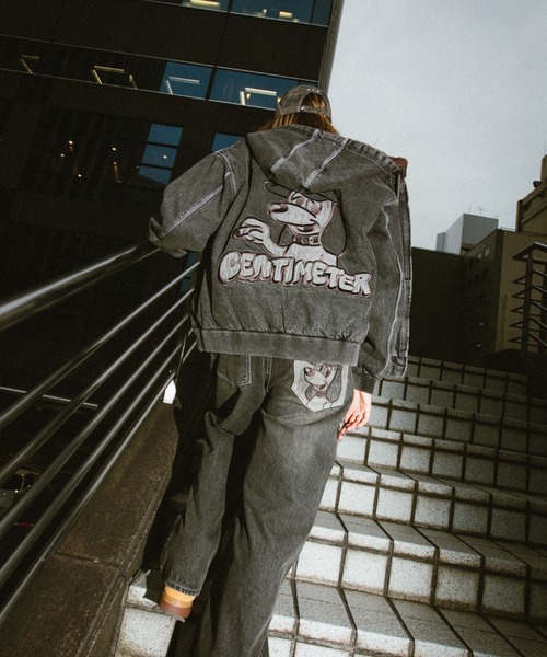 centimeter(センチメーター)の「CMT ruler boa denim hooded jacket(デニムジャケット・メンズ・インディゴブルー/ダークブラウン系/ブラック・MEDIUM/LARGE/X-LARGE)」の12枚目の写真