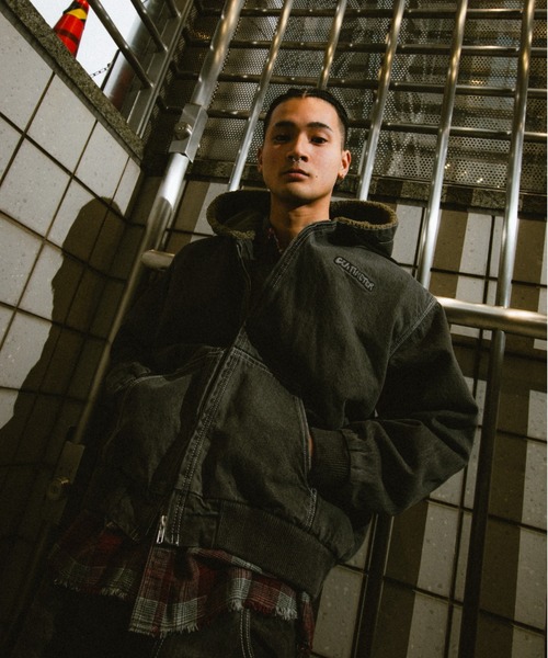 centimeter(センチメーター)の「CMT ruler boa denim hooded jacket(デニムジャケット・メンズ・インディゴブルー/ダークブラウン系/ブラック・MEDIUM/LARGE/X-LARGE)」の14枚目の写真