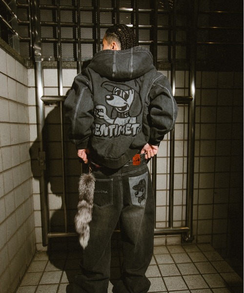 centimeter(センチメーター)の「CMT ruler boa denim hooded jacket(デニムジャケット・メンズ・インディゴブルー/ダークブラウン系/ブラック・MEDIUM/LARGE/X-LARGE)」の16枚目の写真