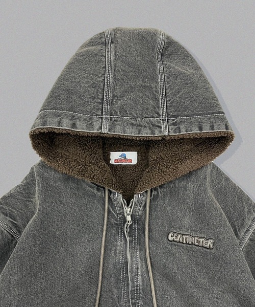 centimeter(センチメーター)の「CMT ruler boa denim hooded jacket(デニムジャケット・メンズ・インディゴブルー/ダークブラウン系/ブラック・MEDIUM/LARGE/X-LARGE)」の22枚目の写真