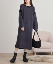 A.N.L（エーエヌエル　レーベル）の「A.N.L 配色ニットワンピース（ワンピース）」