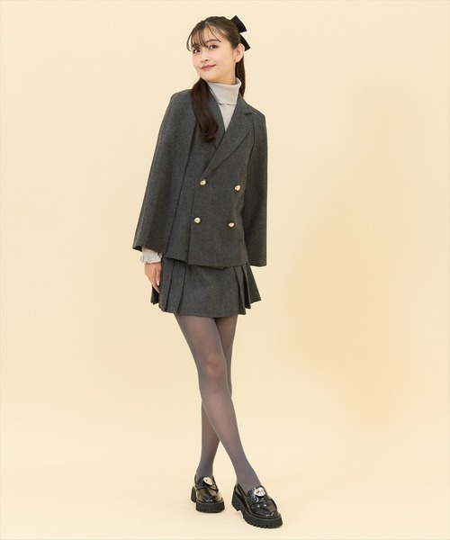 REDYAZEL（レディアゼル）の「【セットアップ可能】ネッププリーツミニスカート（スカート・レディース・ブラック/カーキ/グレー・SMALL/MEDIUM）」の7枚目の写真