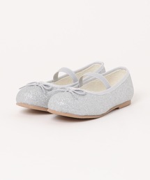 超美品！スペルタミラノ　シルバーフラットシューズ Elme Flat | クリスタル付 ホワイト/ホワイト サテン・フラット