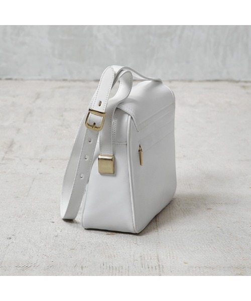 実物 新品 デッドストック イタリア海軍 ホワイト レザー ショルダー