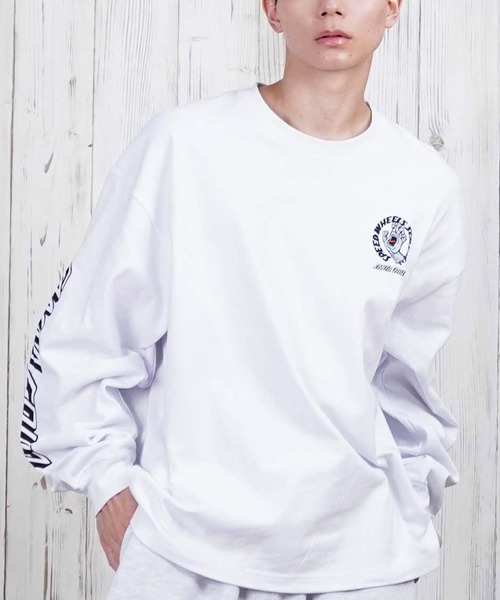 SANTA CRUZ(サンタクルーズ)の「【ムラサキスポーツ限定】SANTACRUZ/サンタクルーズ ロンT/長袖Tシャツ スリーブプリント 502251403(Tシャツ/カットソー・メンズ・ブラック×グレー/ブラック×ブルー/ホワイト×グレー/ホワイト×ブルー・M/L/XL)」の2枚目の写真