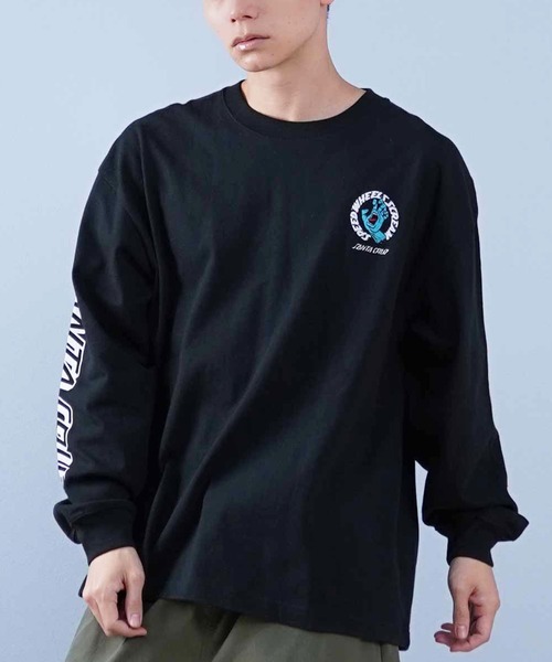 SANTA CRUZ(サンタクルーズ)の「【ムラサキスポーツ限定】SANTACRUZ/サンタクルーズ ロンT/長袖Tシャツ スリーブプリント 502251403(Tシャツ/カットソー・メンズ・ブラック×グレー/ブラック×ブルー/ホワイト×グレー/ホワイト×ブルー・M/L/XL)」の4枚目の写真