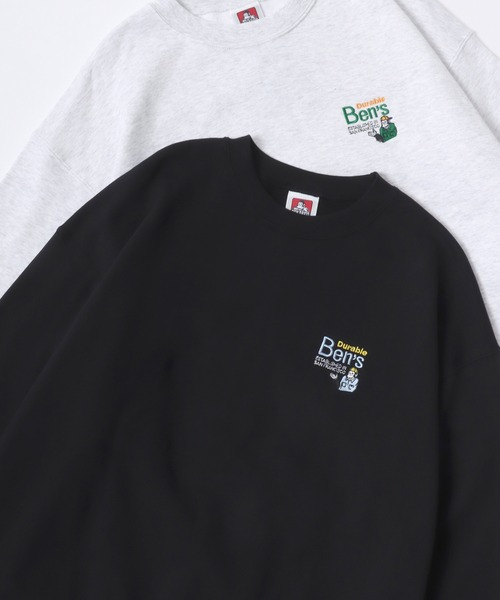 BEN DAVIS(ベンデイビス)の「BEN DAVIS/ベンデイビス STAFF SWEATSHIRT/オーバーサイズ 裏毛 ロゴ ワンポイント刺繍 スウェット トレーナー/レディース メンズ(スウェット・メンズ・ブラック/ネイビー/アッシュグレー・XL/L/M)」の2枚目の写真