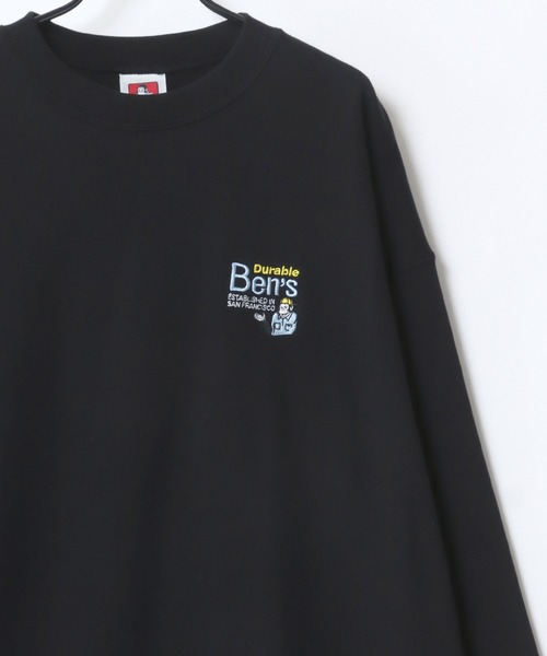 BEN DAVIS(ベンデイビス)の「BEN DAVIS/ベンデイビス STAFF SWEATSHIRT/オーバーサイズ 裏毛 ロゴ ワンポイント刺繍 スウェット トレーナー/レディース メンズ(スウェット・メンズ・ブラック/ネイビー/アッシュグレー・XL/L/M)」の4枚目の写真