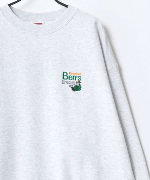 BEN DAVIS(ベンデイビス)の「BEN DAVIS/ベンデイビス STAFF SWEATSHIRT/オーバーサイズ 裏毛 ロゴ ワンポイント刺繍 スウェット トレーナー/レディース メンズ(スウェット・メンズ・ブラック/ネイビー/アッシュグレー・XL/L/M)」の5枚目の写真