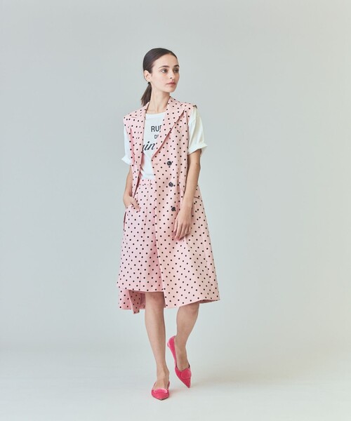 GRACE CLASS(グレースクラス)の「ドットジレドレス(ワンピース・レディース・ピンク/ブラック/キナリ・38/36)」の6枚目の写真