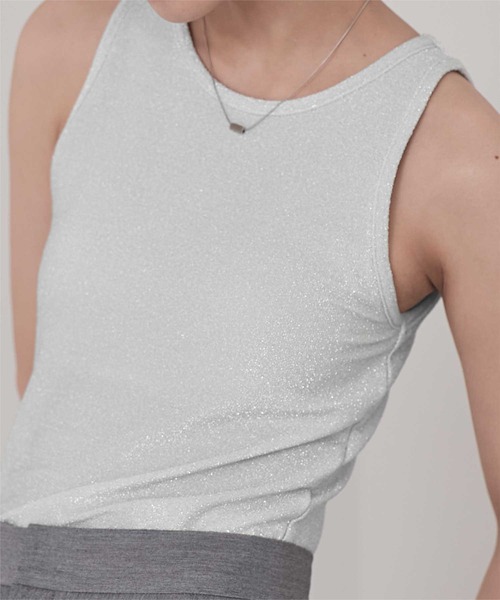 miette（ミエット）の「カップ付きラメアメスリタンクトップ（タンクトップ・レディース・ブラウン/シルバー/ブラック・FREE）」の22枚目の写真