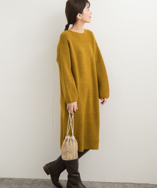 【セール】畦ミディ丈ニットワンピース（ワンピース）｜URBAN RESEARCH DOORS（アーバンリサーチドアーズ）