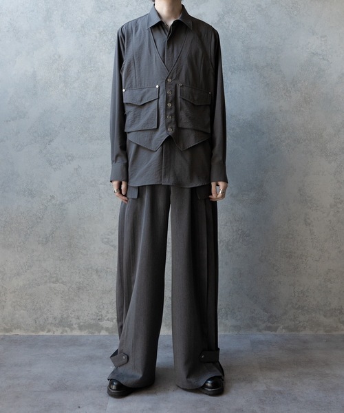 PHILTHEORY（フィルセオリー）の「Vest layered shirts/ベストレイヤードシャツ（シャツ/ブラウス・メンズ・ブラック/グレー・3/2/1）」の20枚目の写真