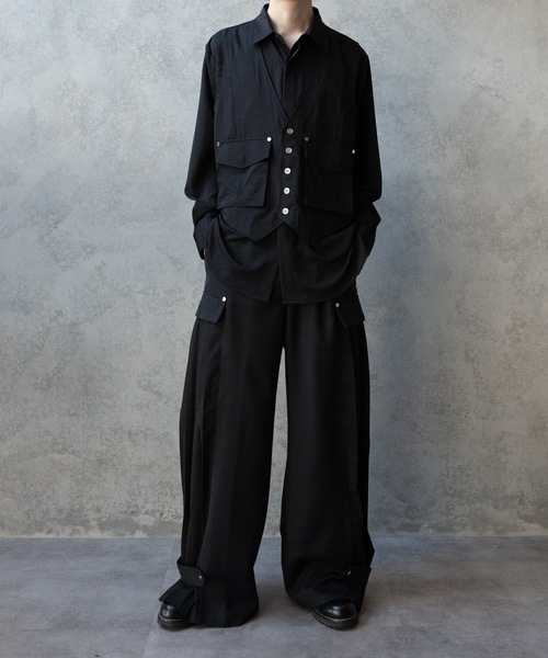 PHILTHEORY（フィルセオリー）の「Vest layered shirts/ベストレイヤードシャツ（シャツ/ブラウス・メンズ・ブラック/グレー・3/2/1）」の10枚目の写真