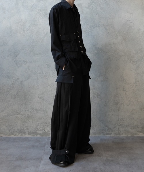 PHILTHEORY（フィルセオリー）の「Vest layered shirts/ベストレイヤードシャツ（シャツ/ブラウス・メンズ・ブラック/グレー・3/2/1）」の11枚目の写真