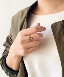 ankh+（アンクプラス）の「金属アレルギー対応【ステンレス】カラーストーンリング（リング）」