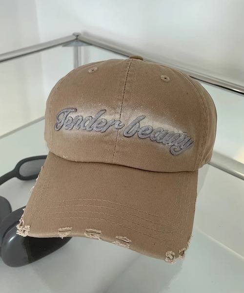 MEMECLE / メメクル 】Y2K 迷彩 ストリートダメージキャップ