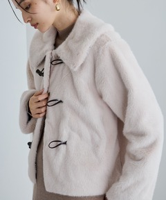 エィス　ラビットファーダッフルコート　リバーシブル エィス ラビットファーダッフルコート リバーシブル