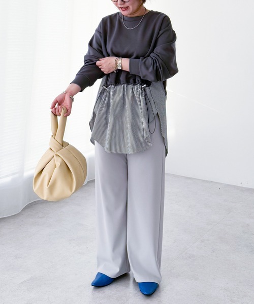 Green　Parks（グリーンパークス）の「カラーイージーパンツ（その他パンツ・レディース・グリーン/レッド/ライトグレー/ブラック/ホワイト系その他2・FREE）」の15枚目の写真