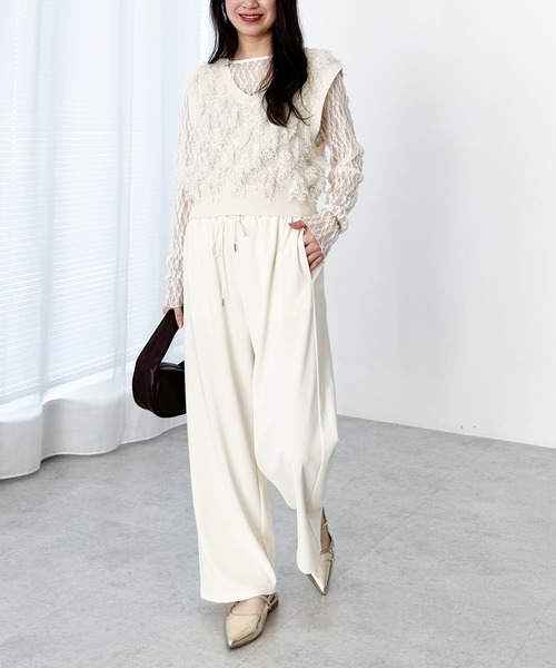 Green　Parks（グリーンパークス）の「カラーイージーパンツ（その他パンツ・レディース・グリーン/レッド/ライトグレー/ブラック/ホワイト系その他2・FREE）」の7枚目の写真