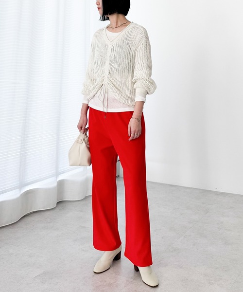 Green　Parks（グリーンパークス）の「カラーイージーパンツ（その他パンツ・レディース・グリーン/レッド/ライトグレー/ブラック/ホワイト系その他2・FREE）」の22枚目の写真