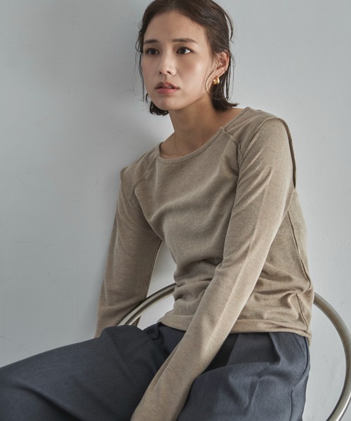 feepur(フェピュール)の「アウトロックスラブロンTee(Tシャツ/カットソー・レディース・ベージュ/イエロー/アイボリー/チャコールグレー・MEDIUM)」の3枚目の写真