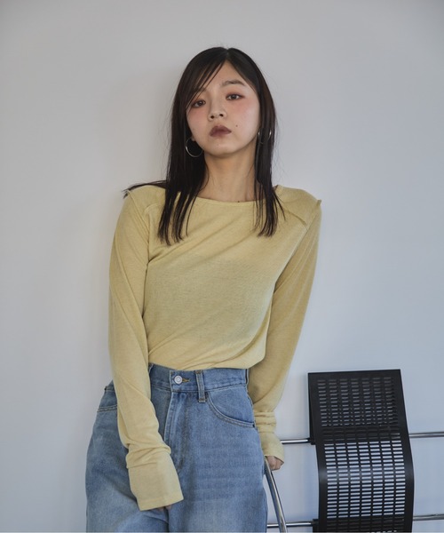 feepur(フェピュール)の「アウトロックスラブロンTee(Tシャツ/カットソー・レディース・ベージュ/イエロー/アイボリー/チャコールグレー・MEDIUM)」の17枚目の写真