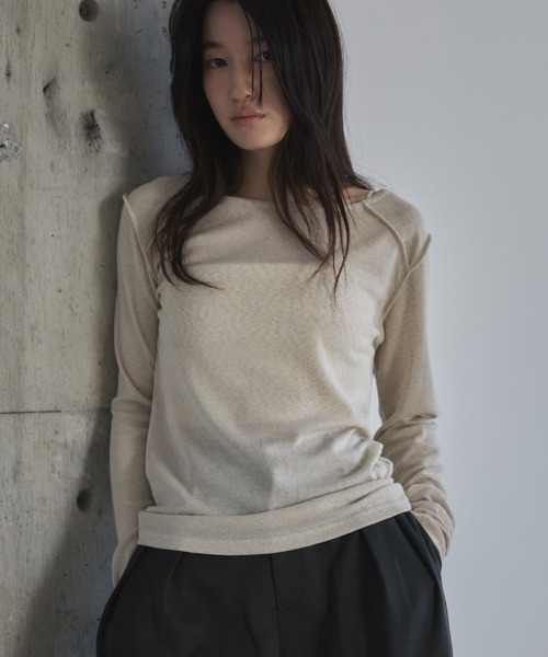 feepur(フェピュール)の「アウトロックスラブロンTee(Tシャツ/カットソー・レディース・ベージュ/イエロー/アイボリー/チャコールグレー・MEDIUM)」の13枚目の写真