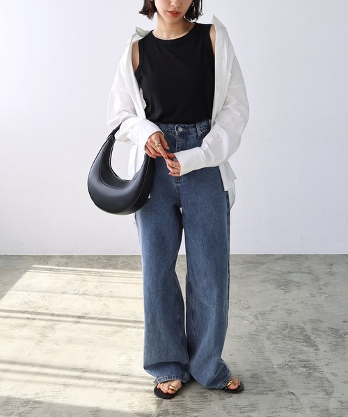 evernavy（エバーネイビー）の「《新サイズ追加/5サイズ展開》カーブデニムパンツ【S/SP/M/L/XL】（デニムパンツ・レディース・ブルー系その他/ブラック系/ブルー系・L/M/S/XL/SP）」の18枚目の写真