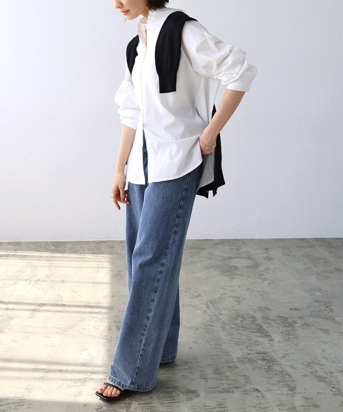 evernavy（エバーネイビー）の「《新サイズ追加/5サイズ展開》カーブデニムパンツ【S/SP/M/L/XL】（デニムパンツ・レディース・ブルー系その他/ブラック系/ブルー系・L/M/S/XL/SP）」の19枚目の写真