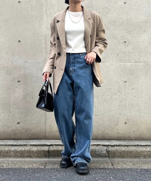 evernavy(エバーネイビー)の「【新サイズ追加/5サイズ展開】カーブデニムパンツ【S/SP/M/L/XL】(デニムパンツ・レディース・ブルー系その他/ブラック系/ブルー系・L/M/S/XL/SP)」の7枚目の写真