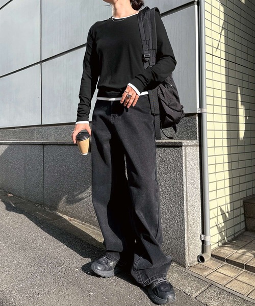 evernavy(エバーネイビー)の「【新サイズ追加/5サイズ展開】カーブデニムパンツ【S/SP/M/L/XL】(デニムパンツ・レディース・ブルー系その他/ブラック系/ブルー系・L/M/S/XL/SP)」の8枚目の写真