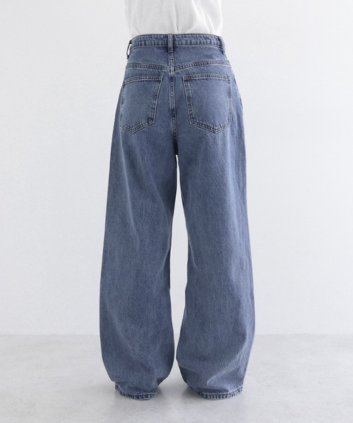 新サイズ追加/4サイズ展開》カーブデニムパンツ【S/M/L/XL