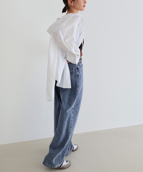 セール】《新サイズ追加/4サイズ展開》カーブデニムパンツ【S/M