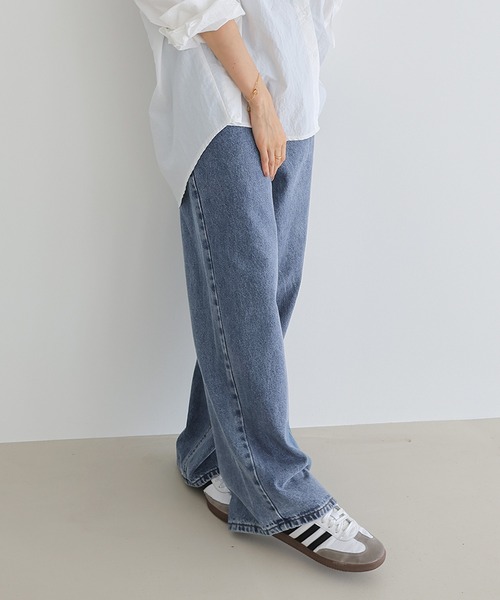 evernavy(エバーネイビー)の「【新サイズ追加/5サイズ展開】カーブデニムパンツ【S/SP/M/L/XL】(デニムパンツ・レディース・ブルー系その他/ブラック系/ブルー系・L/M/S/XL/SP)」の13枚目の写真