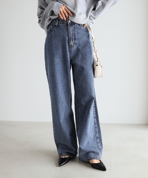 UPPER FIELD DONE ネイビーブルー　デニム　パンツ　L UPPER FIELD DONE ネイビーブルーデニムパンツL