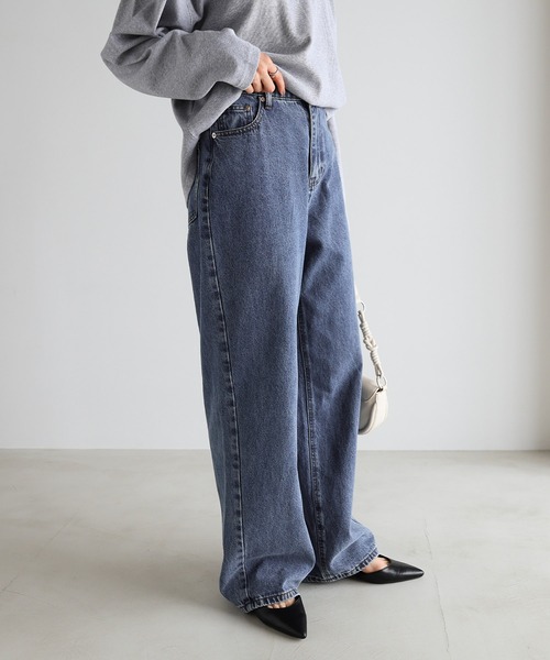 evernavy(エバーネイビー)の「【新サイズ追加/5サイズ展開】カーブデニムパンツ【S/SP/M/L/XL】(デニムパンツ・レディース・ブルー系その他/ブラック系/ブルー系・L/M/S/XL/SP)」の15枚目の写真