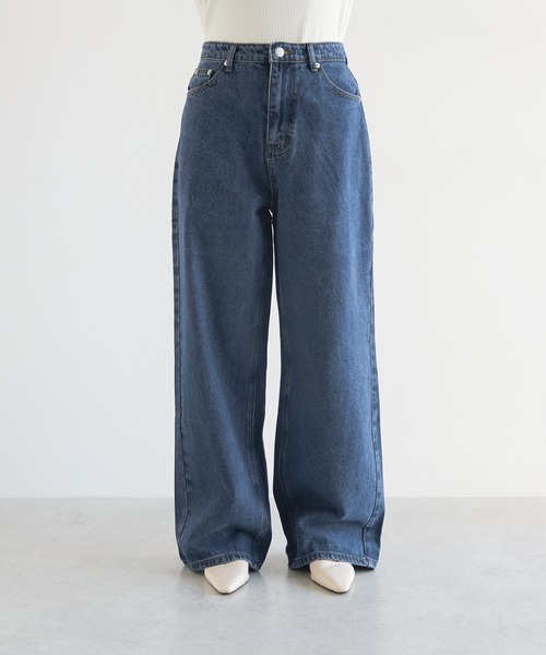 evernavy(エバーネイビー)の「【新サイズ追加/5サイズ展開】カーブデニムパンツ【S/SP/M/L/XL】(デニムパンツ・レディース・ブルー系その他/ブラック系/ブルー系・L/M/S/XL/SP)」の22枚目の写真