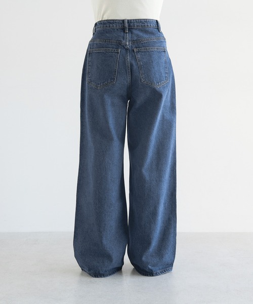 UPPER FIELD DONE ネイビーブルー　デニム　パンツ　L UPPER FIELD DONE ネイビーブルー デニム パンツ L