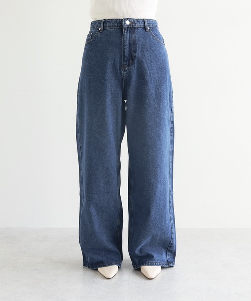 セール】《新サイズ追加/5サイズ展開》カーブデニムパンツ【S/SP/M/L