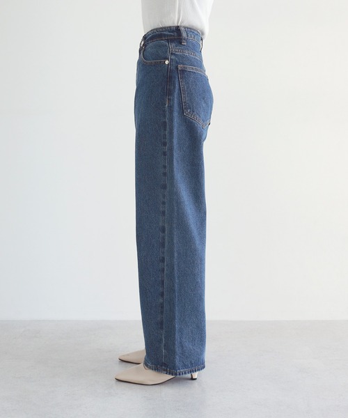 セール】《新サイズ追加/5サイズ展開》カーブデニムパンツ【S/SP/M/L