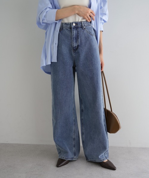 セール】《新サイズ追加/5サイズ展開》カーブデニムパンツ【S/SP/M/L