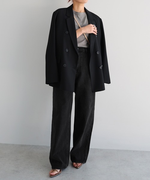 evernavy（エバーネイビー）の「《新サイズ追加/5サイズ展開》カーブデニムパンツ【S/SP/M/L/XL】（デニムパンツ・レディース・ブルー系その他/ブラック系/ブルー系・L/M/S/XL/SP）」の5枚目の写真