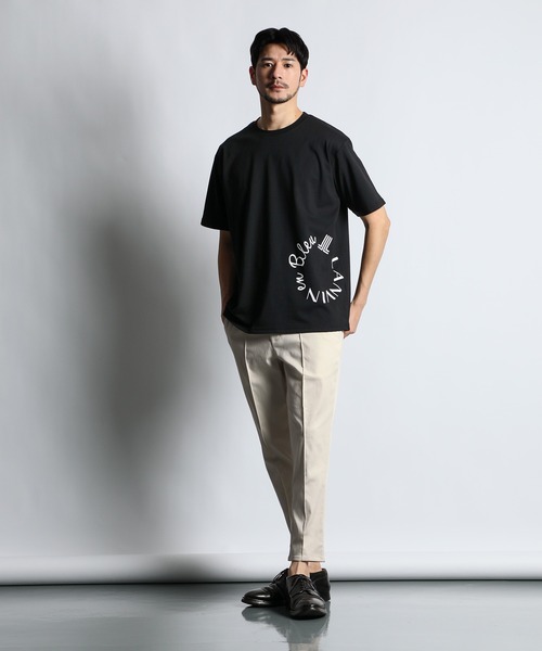 LANVIN en Bleu（ランバンオンブルー）の「超伸縮「ガムストレッチ」接触冷感 センタークリース ピンタック テーパードパンツ（スラックス・メンズ・ネイビー/ライトグレー/ライトベージュ/アイボリー/ブラック・46/48/50/52）」の7枚目の写真