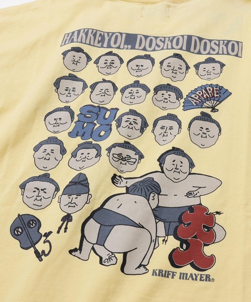 KRIFF MAYER（クリフメイヤー）の「おすもうちゃんT(大入)（Tシャツ/カットソー・メンズ・オフホワイト/グレー/チャコール/イエロー/ブルー/コーラル・LARGE/MEDIUM/X-LARGE）」の14枚目の写真