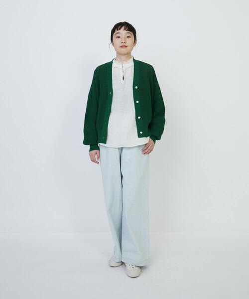 LOISIR（ロワズィール）の「エステル和紙片畦編みカーディガン（カーディガン/ボレロ・レディース・ベージュ/グレー/グリーン・FREE）」の21枚目の写真