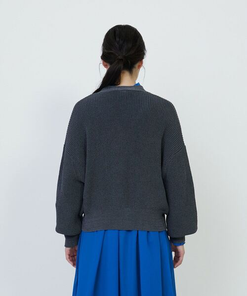 LOISIR（ロワズィール）の「エステル和紙片畦編みカーディガン（カーディガン/ボレロ・レディース・ベージュ/グレー/グリーン・FREE）」の10枚目の写真