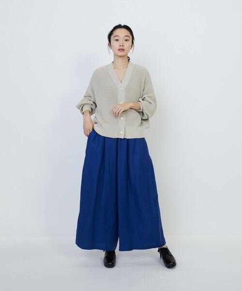 LOISIR（ロワズィール）の「エステル和紙片畦編みカーディガン（カーディガン/ボレロ・レディース・ベージュ/グレー/グリーン・FREE）」の12枚目の写真