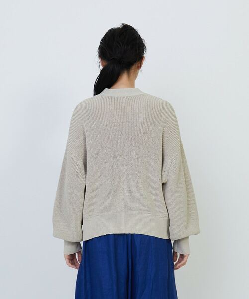 LOISIR（ロワズィール）の「エステル和紙片畦編みカーディガン（カーディガン/ボレロ・レディース・ベージュ/グレー/グリーン・FREE）」の17枚目の写真